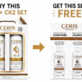 CERIS Professional Keratin Treatment Set – Complete 2 Step Hair Smoothing System, CK1 Purifying Shampoo 1000 ml + CK2 Keratin Treatment 1000ml – FREE 250ml After Care Shampoo & Conditioner