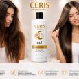 CERIS Professional Keratin Treatment Set – Complete 2 Step Hair Smoothing System, CK1 Purifying Shampoo 1000 ml + CK2 Keratin Treatment 1000ml – FREE 250ml After Care Shampoo & Conditioner