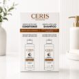 CERIS Professional Keratin Treatment Set – Complete 2 Step Hair Smoothing System, CK1 Purifying Shampoo 1000 ml + CK2 Keratin Treatment 1000ml – FREE 250ml After Care Shampoo & Conditioner